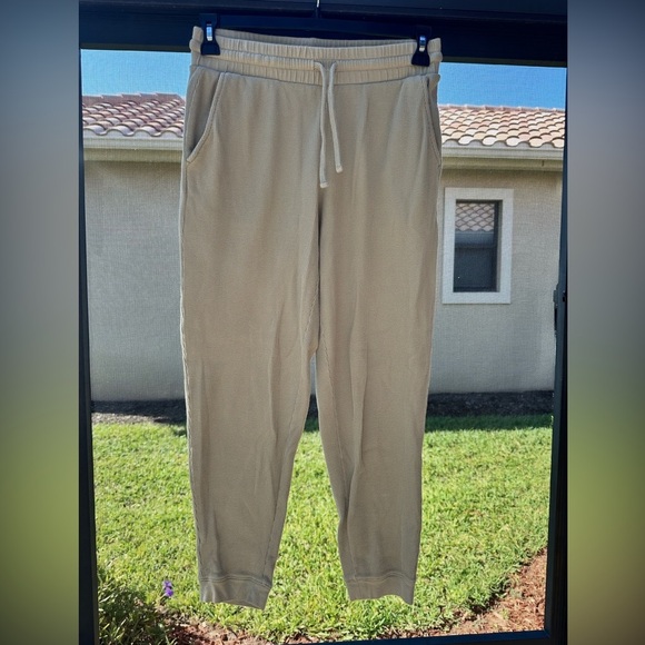 Haven Well Within Organic Cotton Waffle Joggers Pull On Size Medium Light‎ Green - Picture 1 of 5